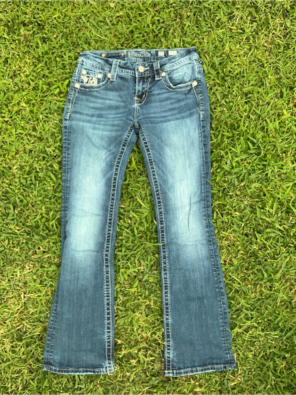 Miss Me Faded Blue Flare Jeans